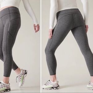 Athleta Rainer 7/8 Tight - Heathered Gray Leggings NWOT